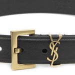 Cintura monogramma in pelle liscia 634437 BOO0W1000 SAINT LAURENT 