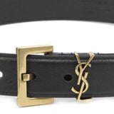 Cintura monogramma in pelle liscia 634437 BOO0W1000 SAINT LAURENT 