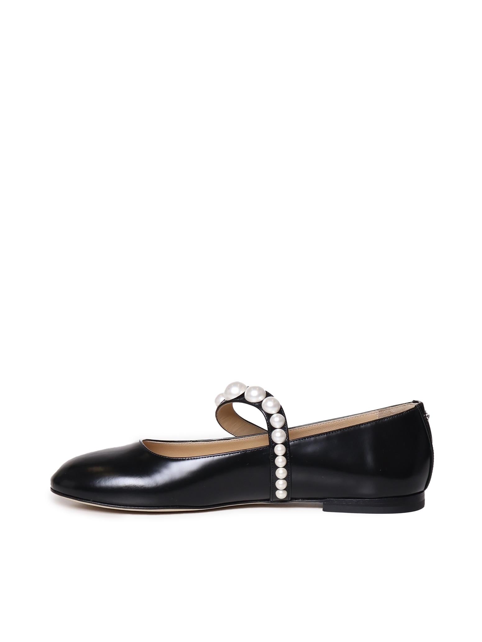Ballerine in pelle lucida con perle S0737 010SPAB02 MACH & MACH 