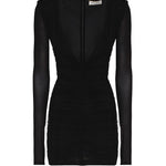 Abito drappeggiato in jersey 732870 Y5G891000 SAINT LAURENT 