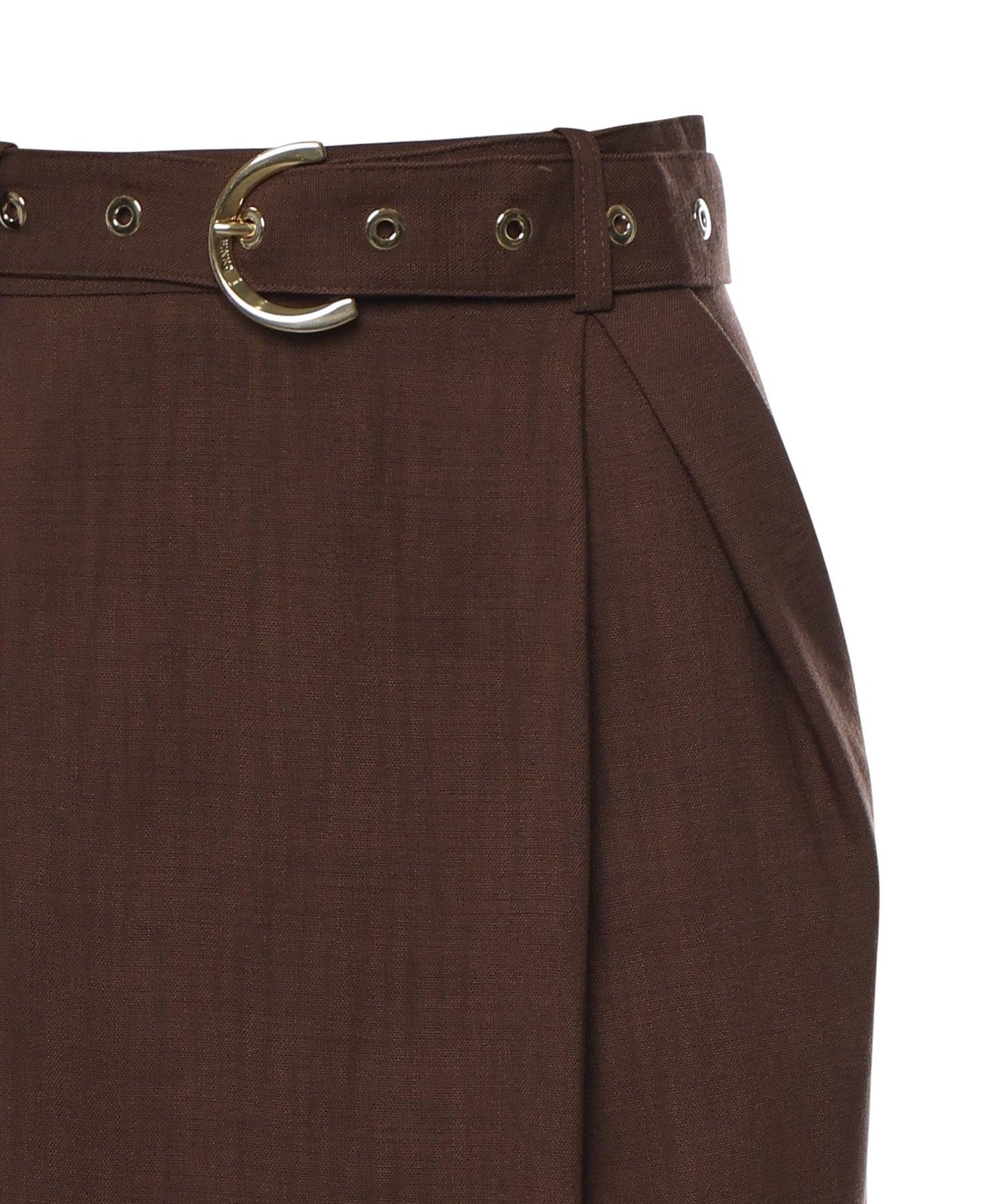 Gonna longuette con cintura 106449 A2W6L78 PINKO 