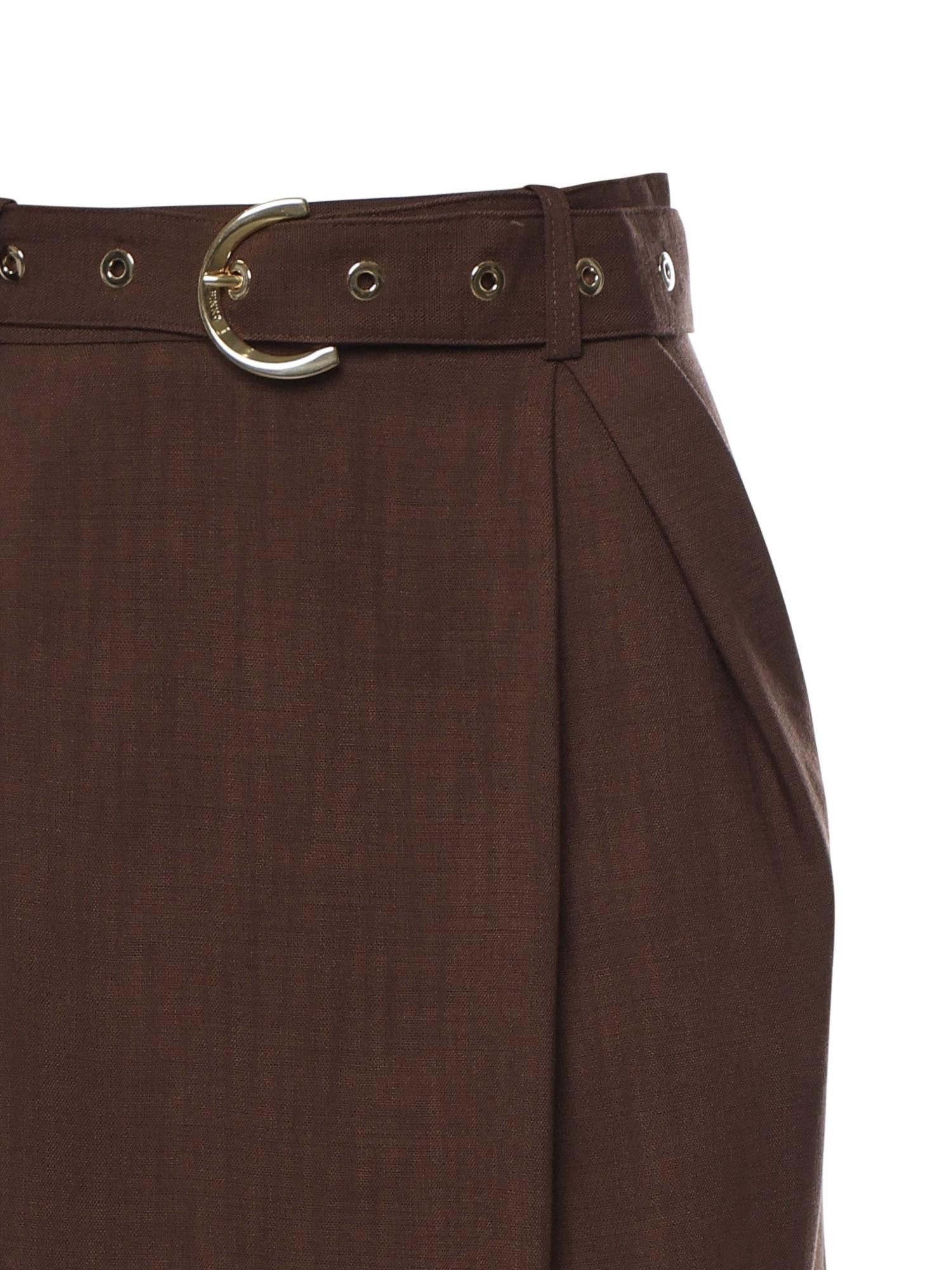 Gonna longuette con cintura 106449 A2W6L78 PINKO 