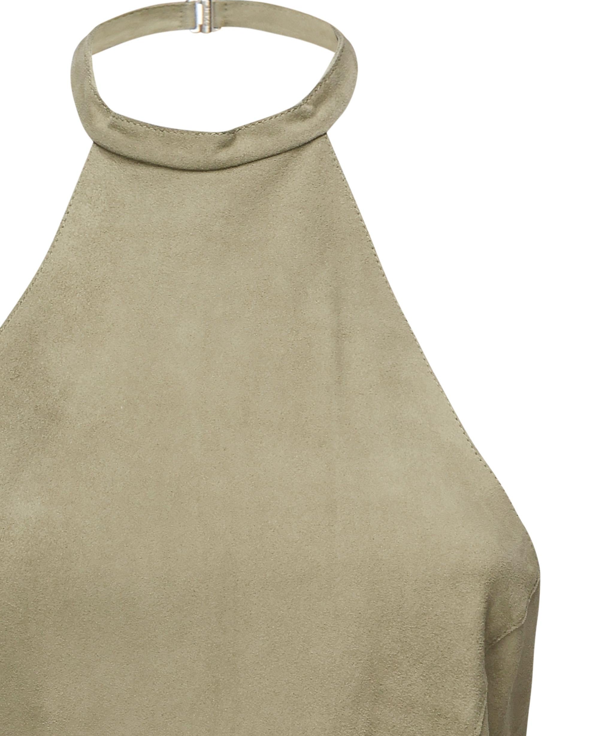 Top in suede con schiena scoperta 104724 A2EYXA3 PINKO 
