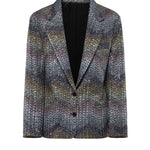 Blazer monopetto in viscosa lamé con paillettes DS26SF06 BC0065SMSNS MISSONI 