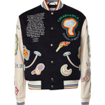Giubbotto bomber patchwork in ciniglia MF24OT131 01 CASABLANCA 