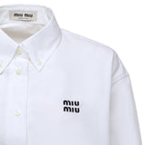 Camicia in popeline con logo MK1659 10RGF0009 MIU MIU 