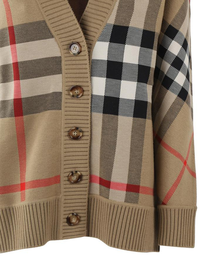 Cardigan in misto lana Check 8039153 A7026 BURBERRY 