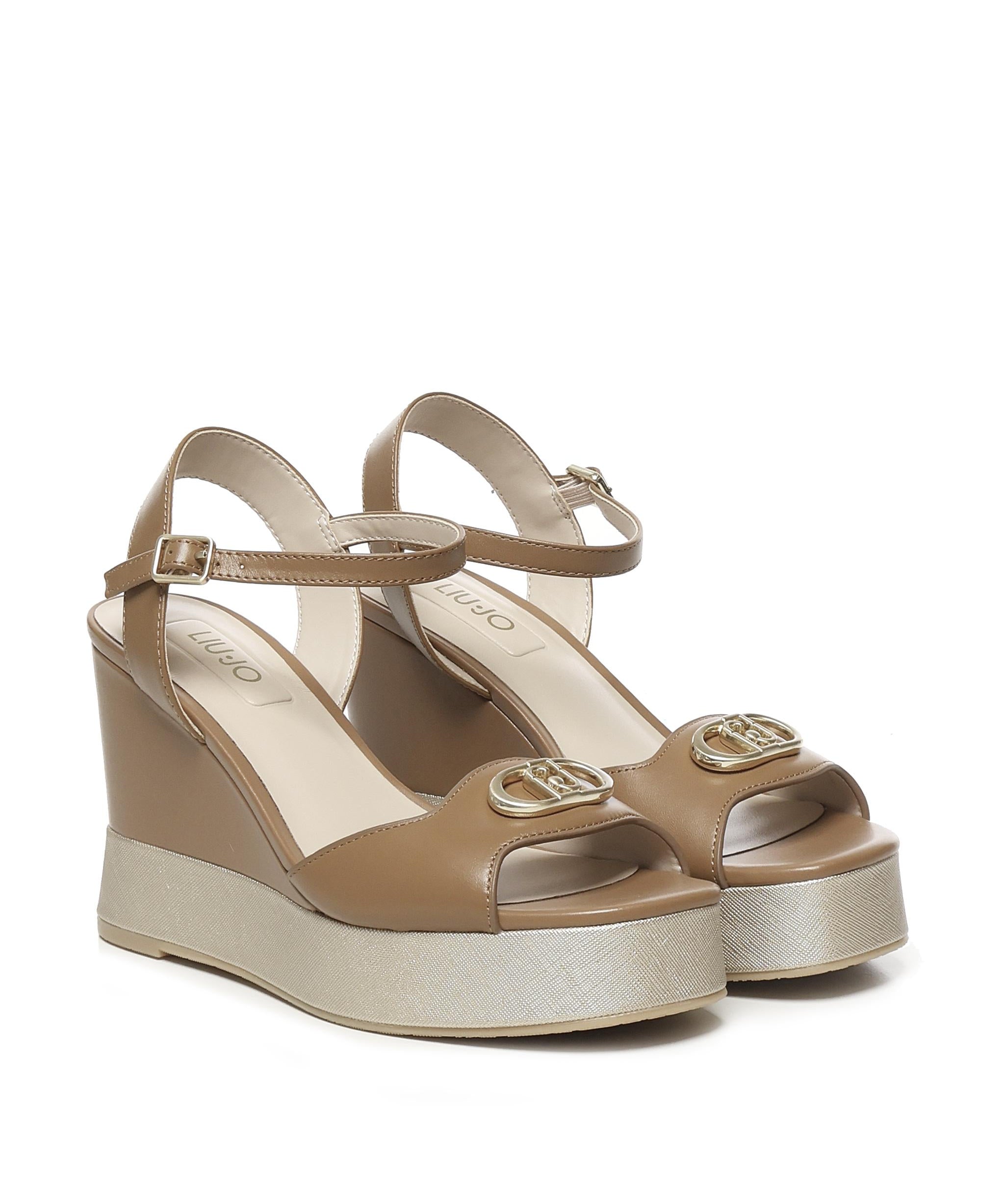 Sandali zeppa in pelle SA5117P0102S1853  LIU JO 