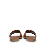 Sandali slide Maya con logo 73SC9Y201TRA MAYA FLATCUOIO V° 73 