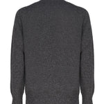 Maglia girocollo in cashmere mouliné UXA249 Y1B10EM453 MALO 
