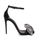 Sandalo in raso con ricamo strass CR1793 A9S438S488 DOLCE & GABBANA 