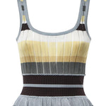 Abito corto in maglia a righe AA9R3100K266D 908 ALAIA 