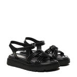 Sandalo flat Thea Twist<BR/><BR/> A55305 NERO CARMENS 