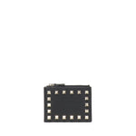 Portacarte Rockstud in vitello granato 7W2P0AI8 VSH0NO VALENTINO GARAVANI 