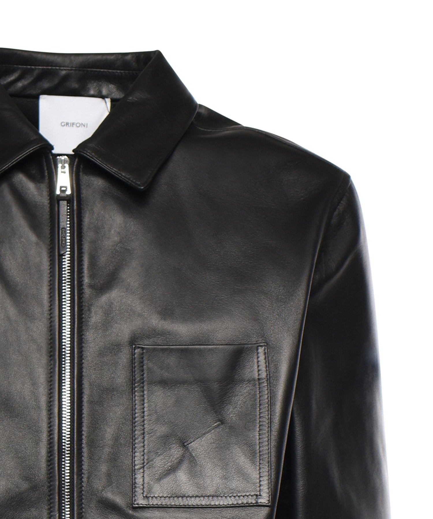 Overshirt in pelle G6AB0068 99 GRIFONI 