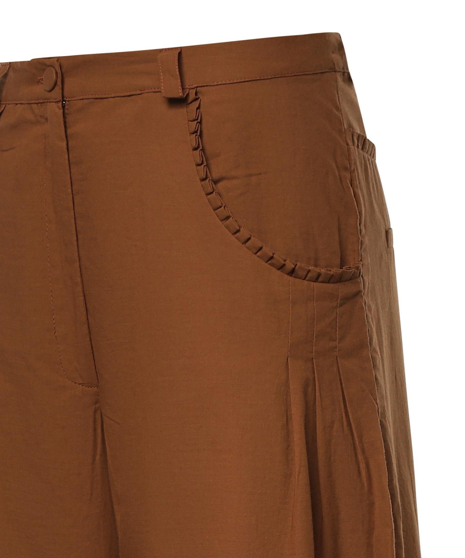 Pantaloni Ray in cotone 263502 BROWN CHARO RUIZ 