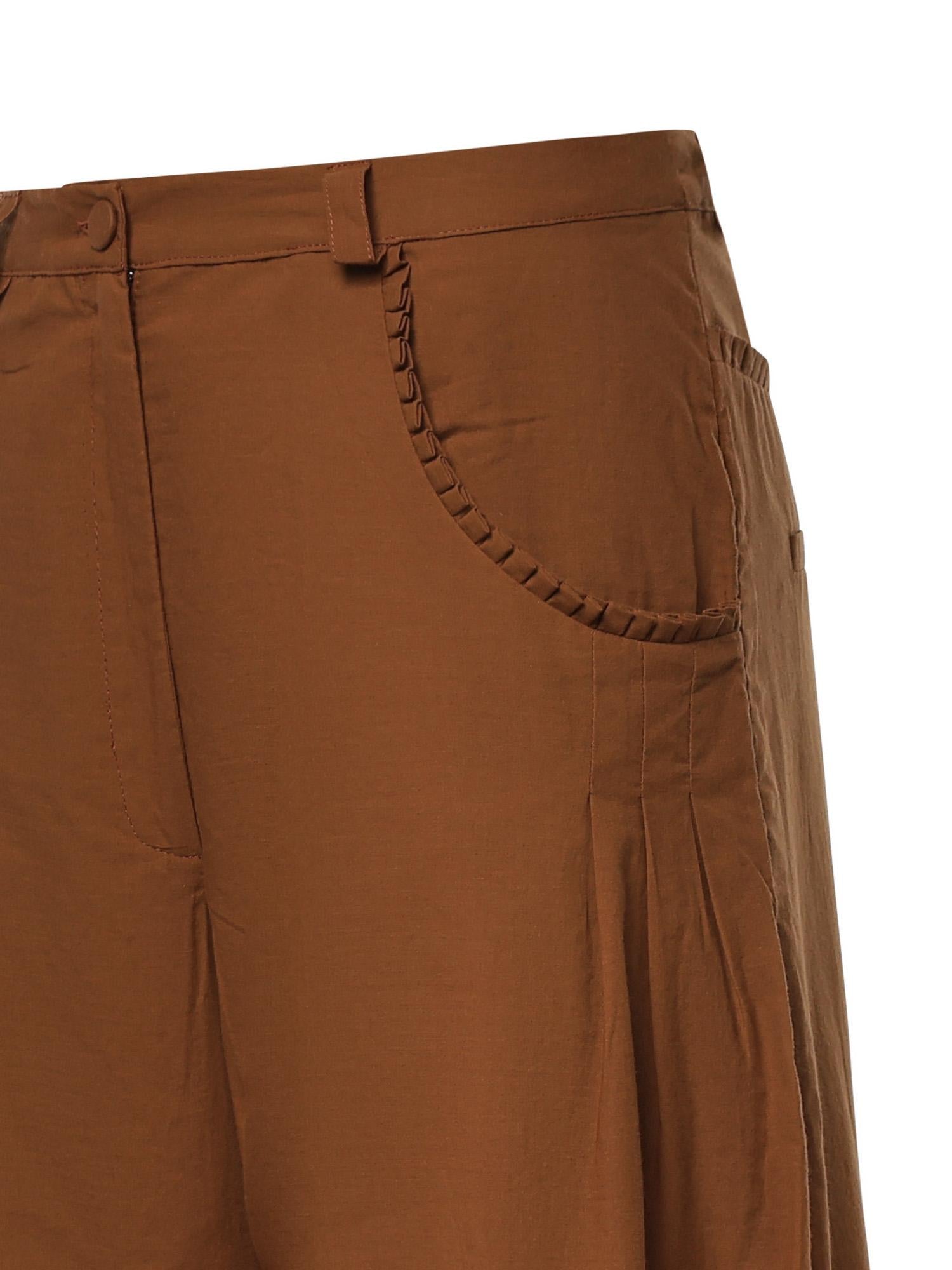 Pantaloni Ray in cotone 263502 BROWN CHARO RUIZ 
