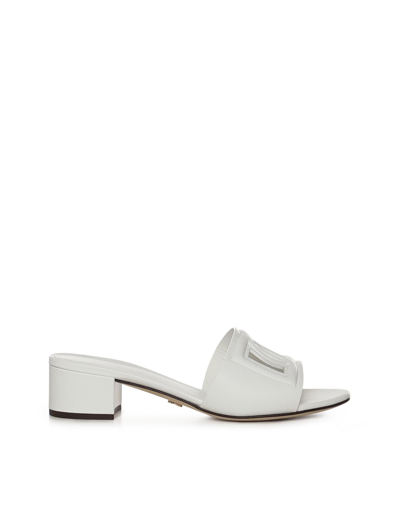 Mule in pelle di vitello e logo DG CR1755 AY32980001 DOLCE & GABBANA 