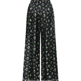 Pantaloni in twill stampa Roselline e mughetti FTDKTT IS13GHX6CB DOLCE & GABBANA 
