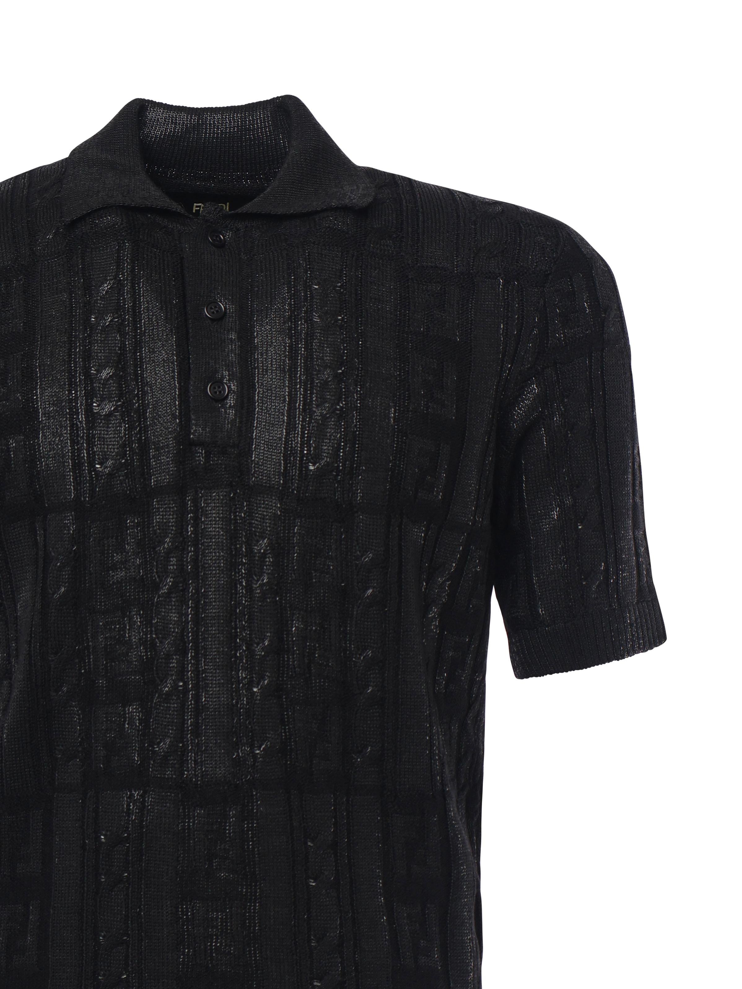 Polo in misto lana con dettagli FF FZC162 ASGOF0QA1 FENDI 