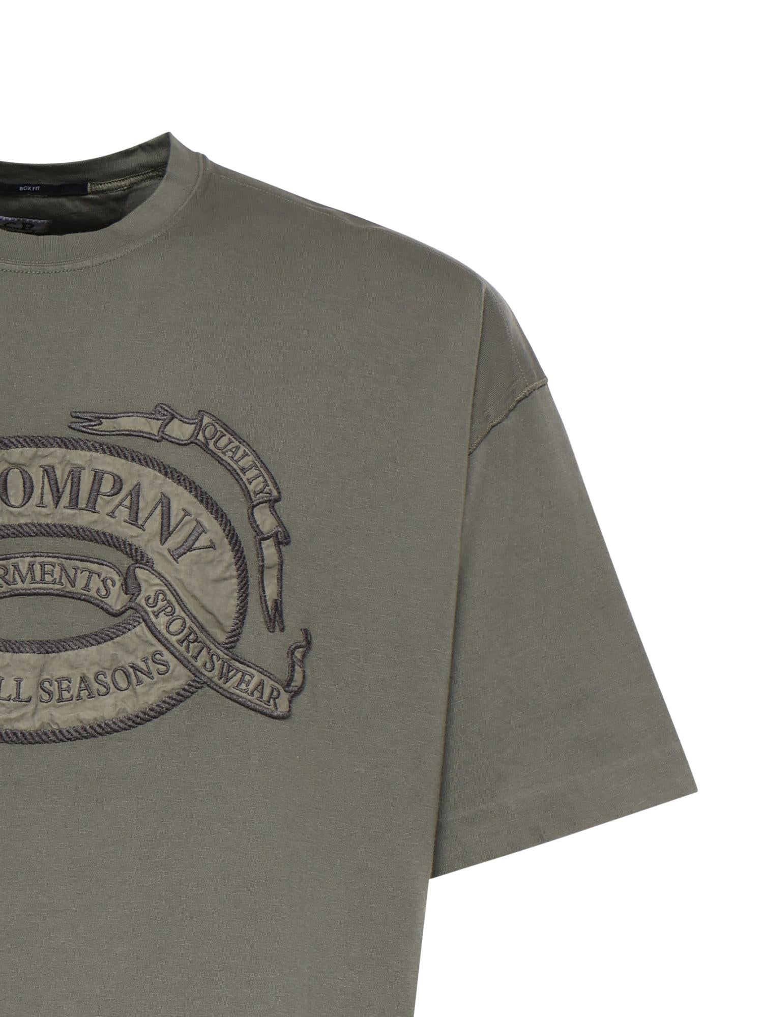 T-shirt in jersey di cotone con logo<BR/> 20CMTS220A 005697O921 C.P. COMPANY 