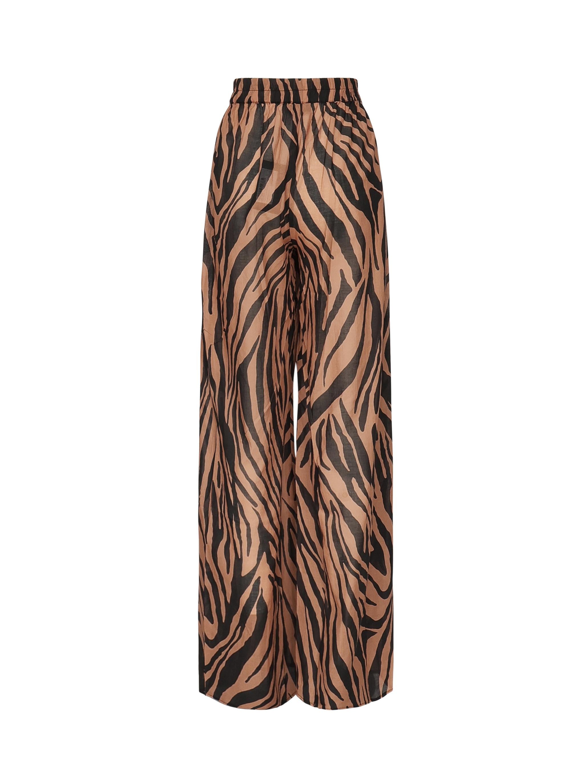 Pantaloni a gampa ampia Wiley con stampa zebra TM170478A TNC130856 THE ANDAMANE 