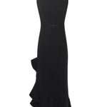 Abito in viscosa con volant 105781 A2Q2Z99 PINKO 