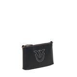 Borsetta piatta a tracolla in pelle 104277 A2CFZ99Q PINKO 