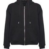 Felpa con zip HUGEL NERO GIULIANO GALIANO 