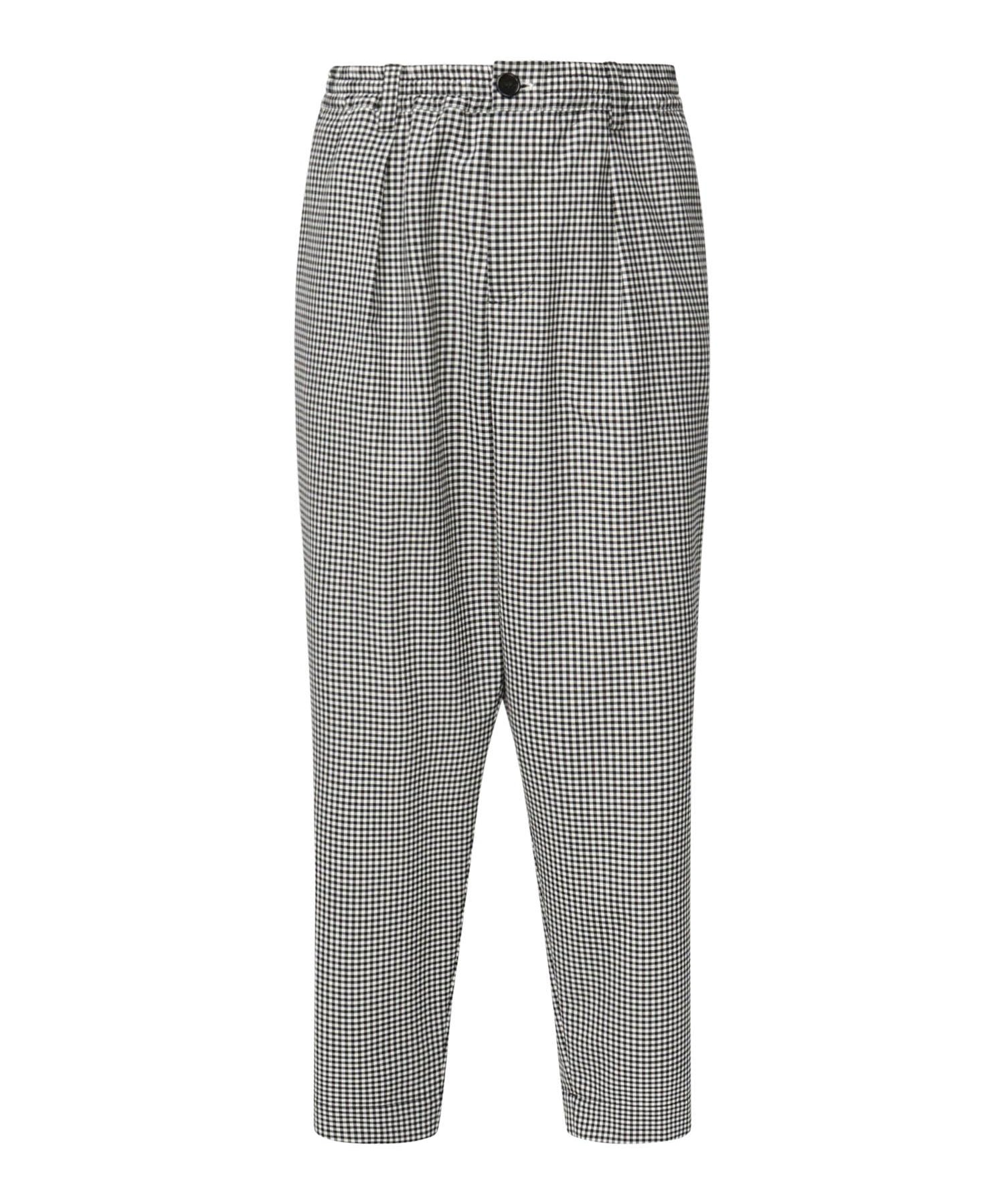 Pantaloni in lana a quadri PUMU0017A4 UTP787CHN99 MARNI 