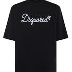 T-shirt in jersey con logo<BR/> S74GD1524 D20106900 DSQUARED2 