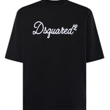 T-shirt in jersey con logo<BR/> S74GD1524 D20106900 DSQUARED2 
