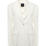 Blazer monopetto in misto lino e viscosa 104944 A2FAZ05 PINKO 