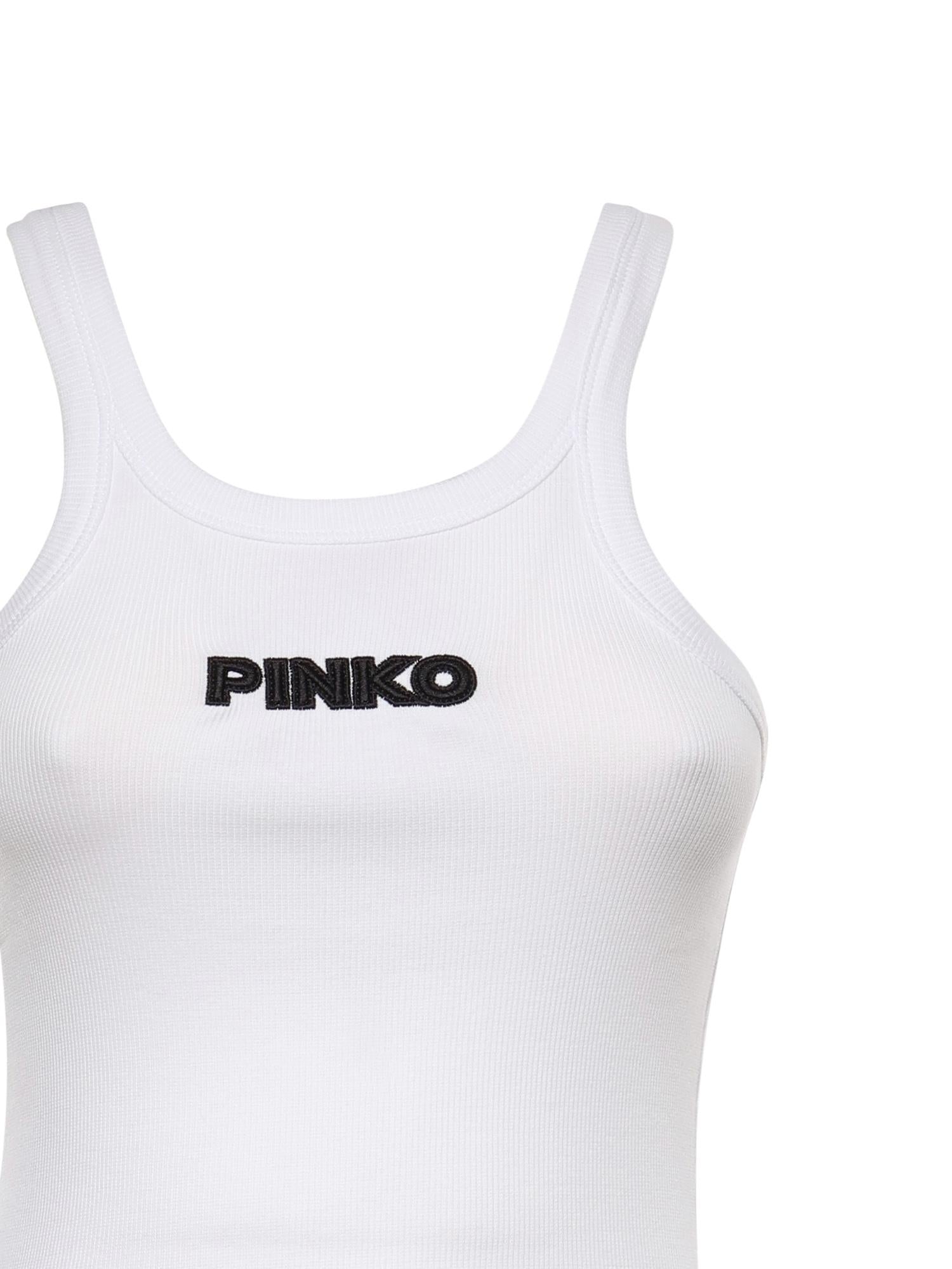 Tank top con logo 3D 107302 A3H6Z14 PINKO 