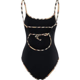Costume da bagno con finiture Check 8118807 A1189 BURBERRY 