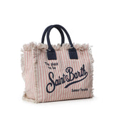 Borsa Colette in canvas a righe COL0001 03448L MC2 SAINT BARTH 