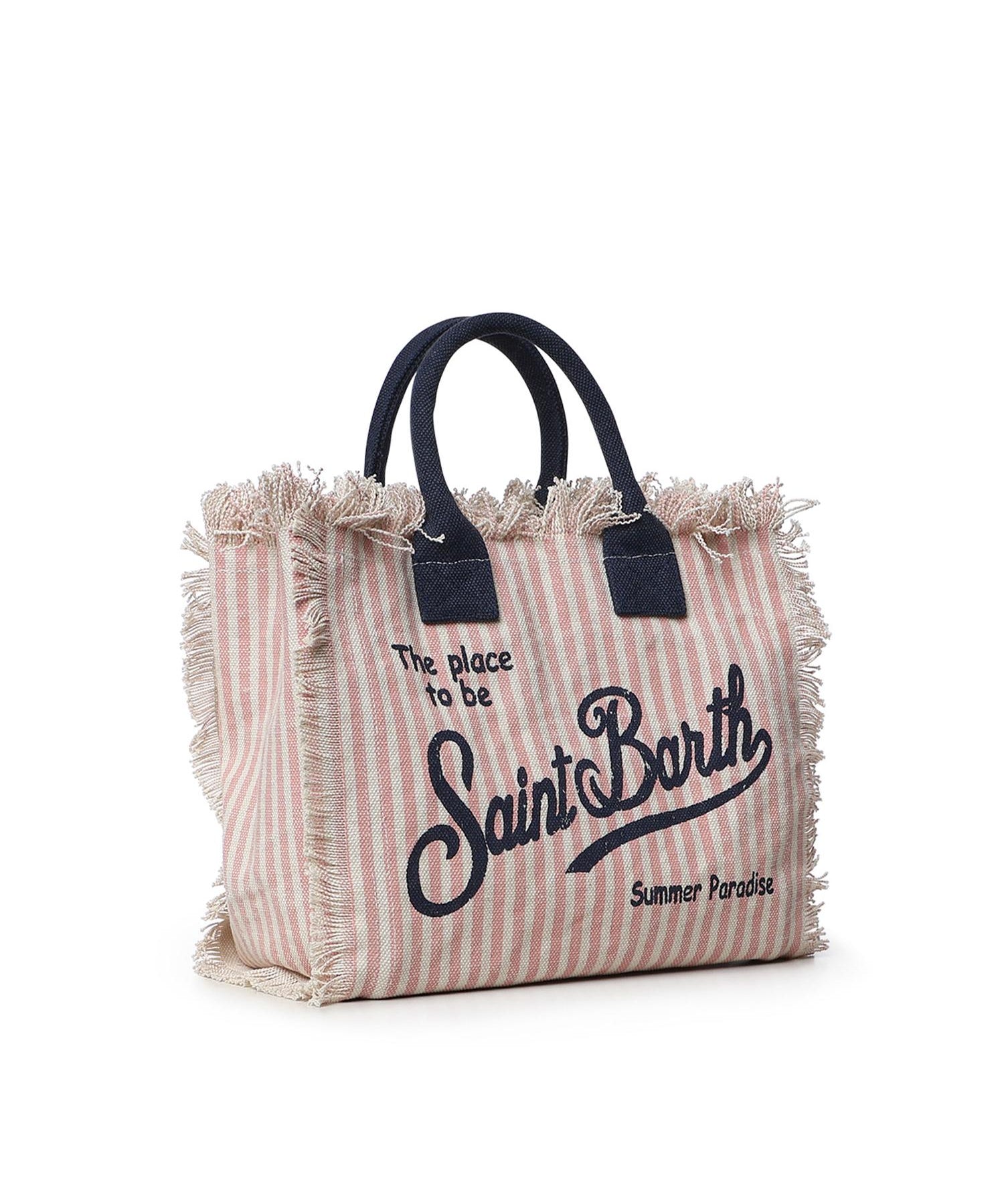 Borsa Colette in canvas a righe COL0001 03448L MC2 SAINT BARTH 