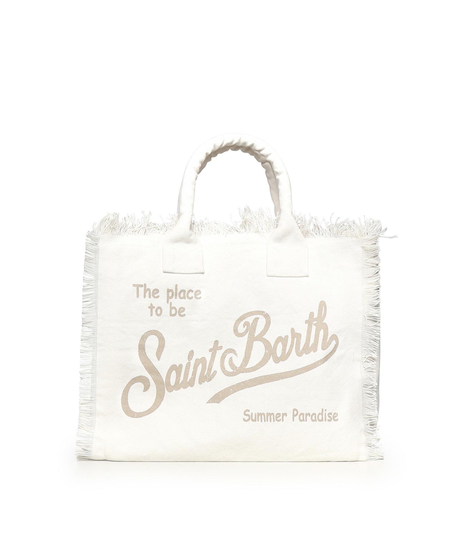 Borsa Vanity in canvas con frange VANI001 08246L MC2 SAINT BARTH 