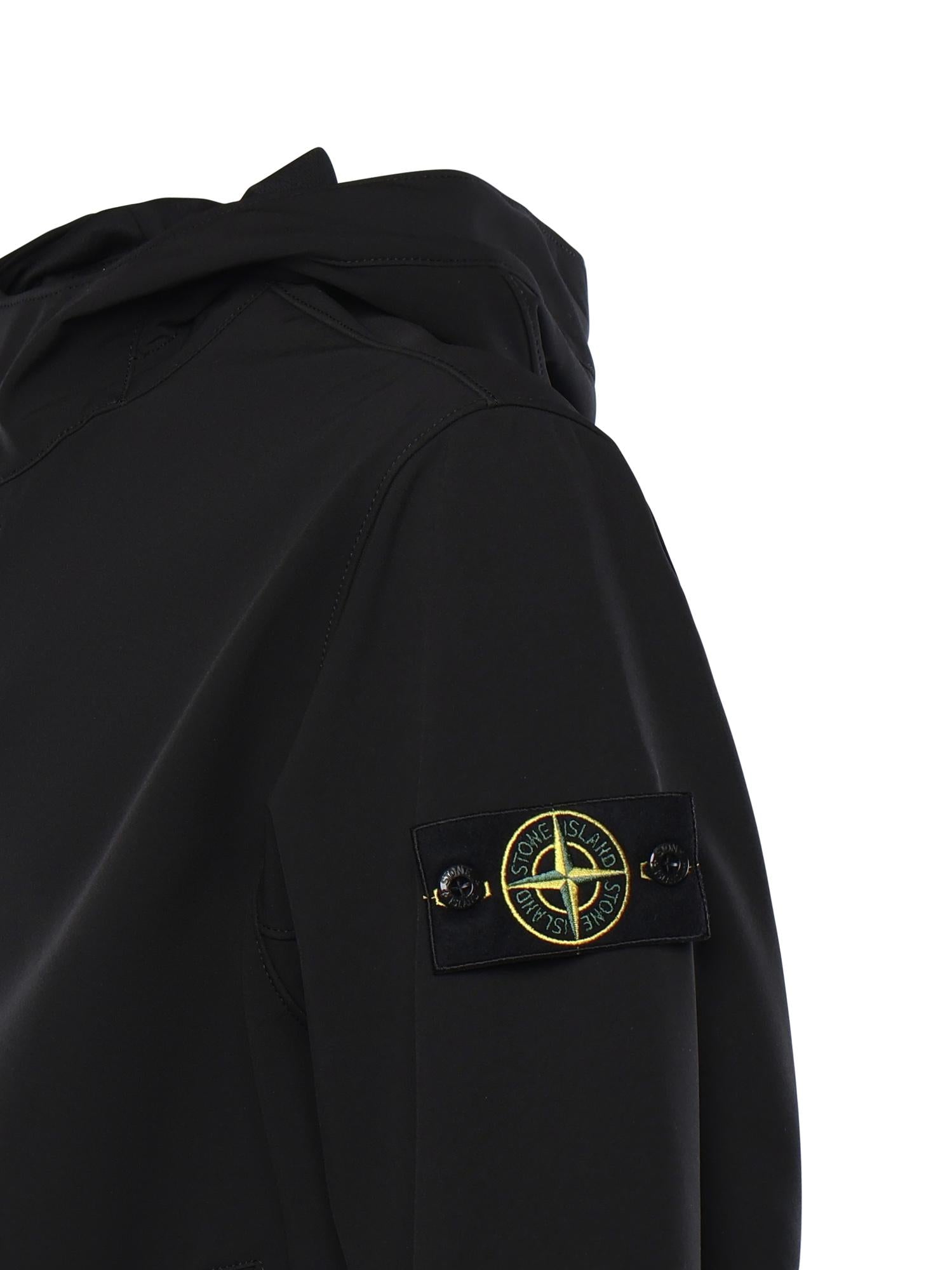 Giacca antigoccia in reps di nylon con logo L1S154100118 S0A22V0029 STONE ISLAND 
