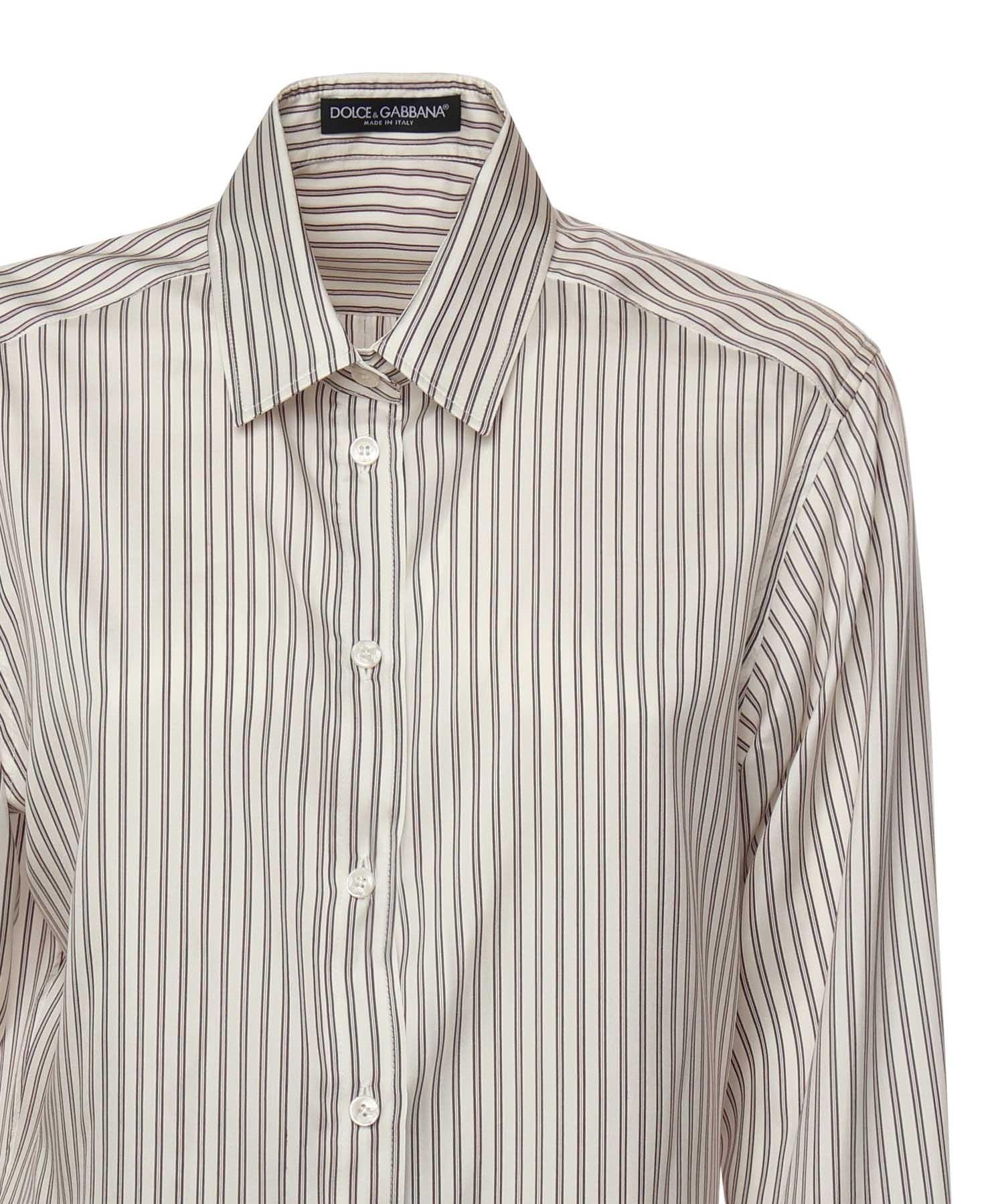Camicia in seta stampa rigata F5K30T FB1BVS8051 DOLCE & GABBANA 