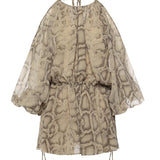 Tuta Vesta in georgette T190171B TNP264NATURAL PYTHON THE ANDAMANE 