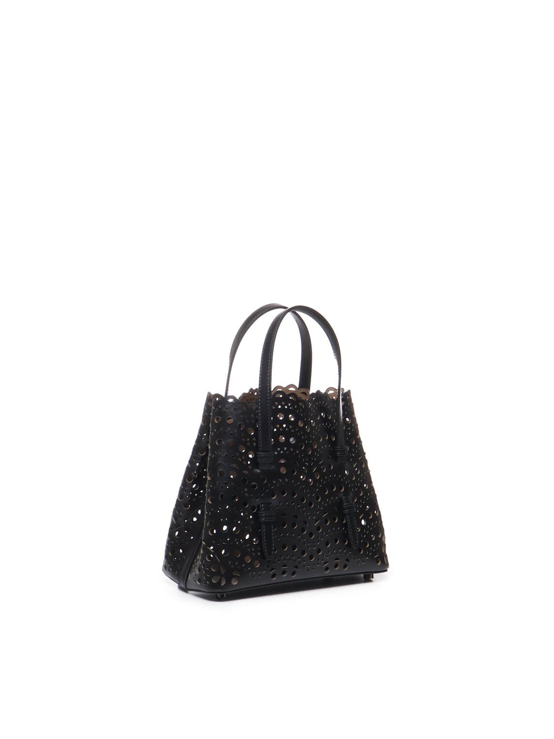 Borsa Mina 20 in pelle di vitello AA1S06720C0A44 999 ALAIA 