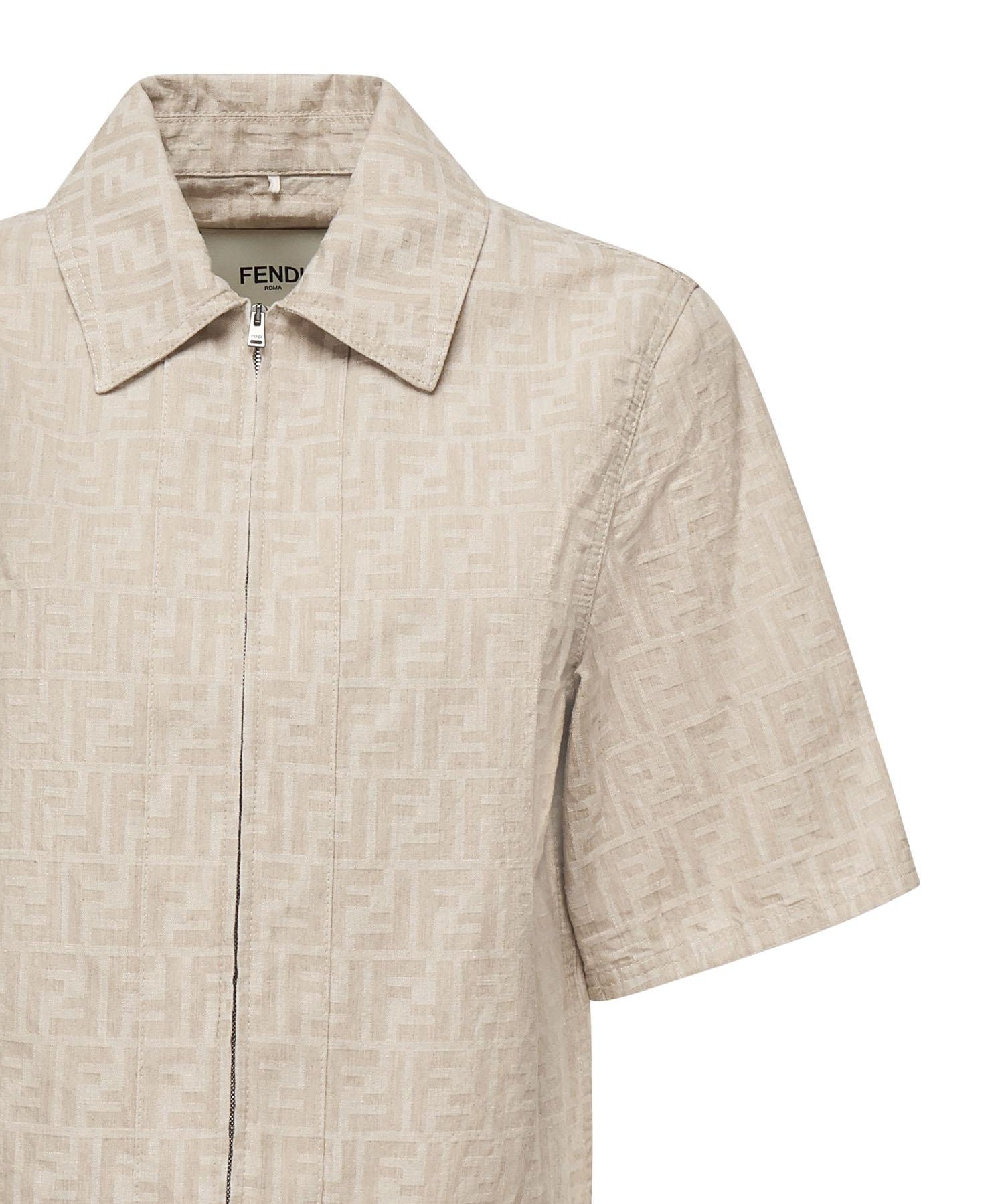 Giacca cropped in chambray FF jacquard FLF790 ASMFF1SAZ FENDI 