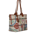 Borsa shopping con logo 73BS9MT02 GUENDAOFF WHITE/MULTICOLOR V° 73 