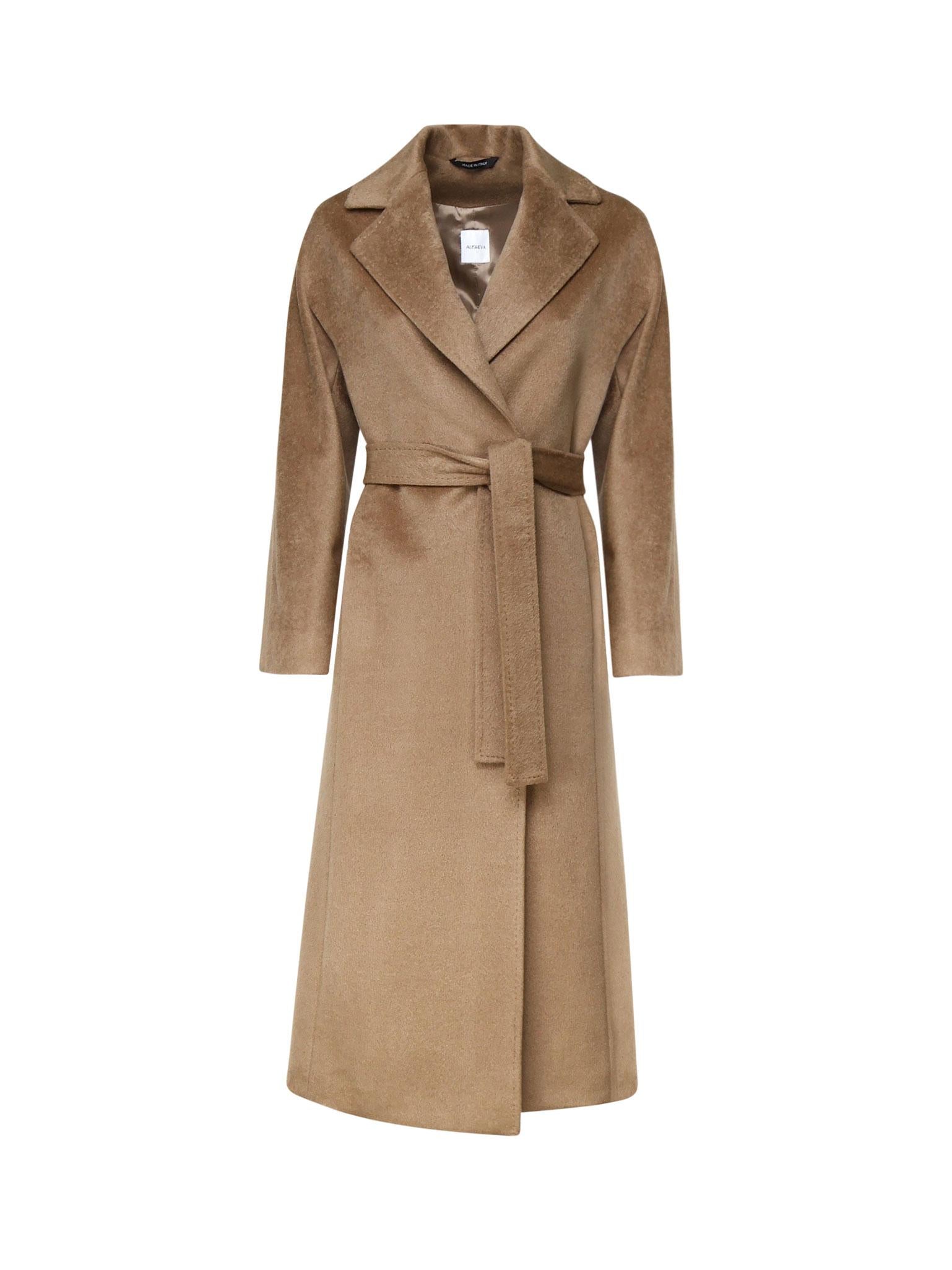 Cappotto in panno di lana spazzolato 25AL931 CAMMELLO ALISHEVA 
