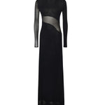 Abito con cut-out in maglia di seta AA9R2801K061B 995 ALAIA 