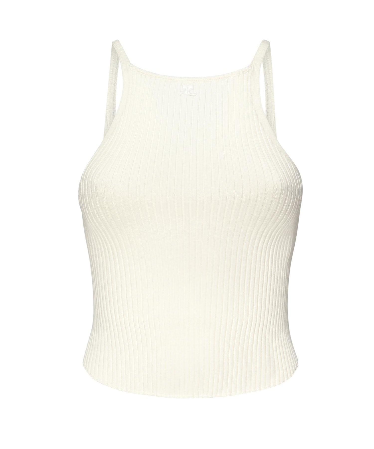 Top in maglia a coste 325MT0450FI0001 0001 COURREGES 