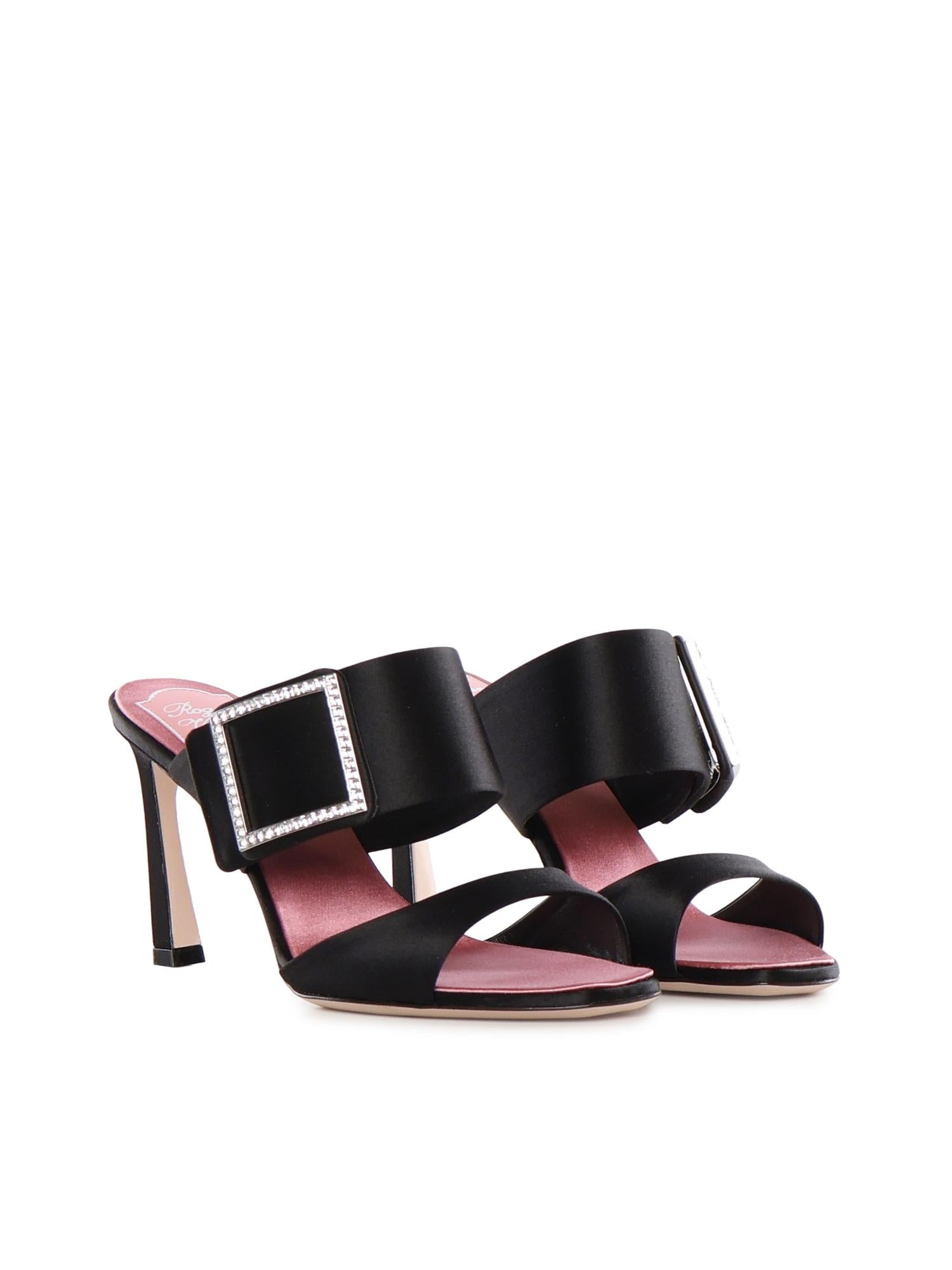 Mule Trompette in raso RVW45244410RS0 B999 ROGER VIVIER 