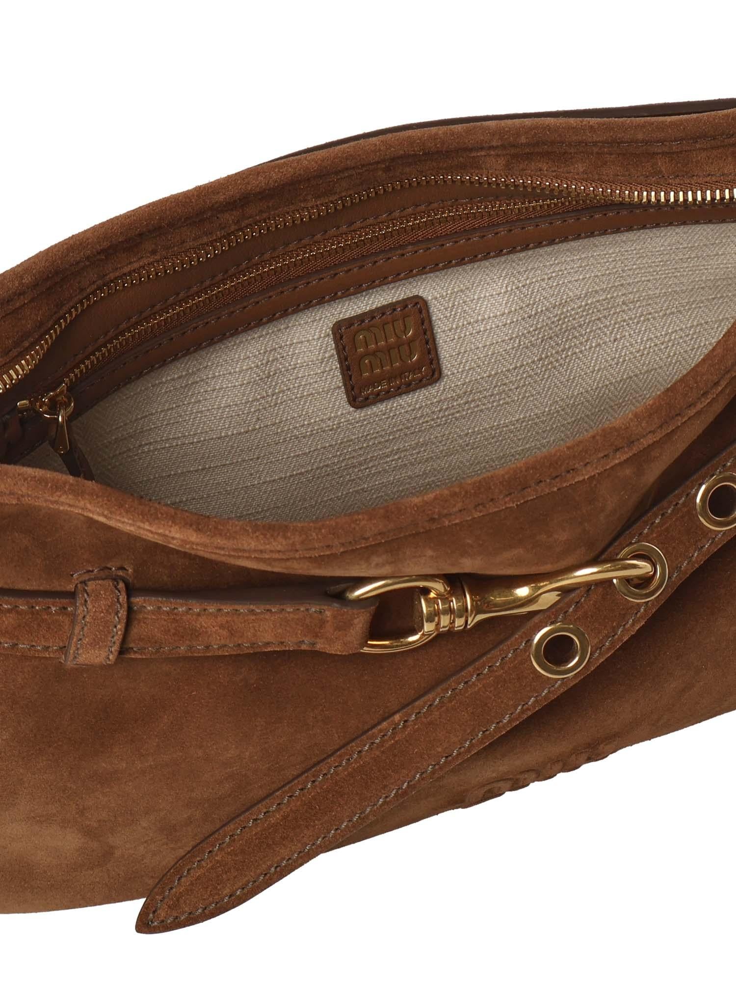 Borsa Aventure in pelle scamosciata 5BC182 2CSSF0316 MIU MIU 