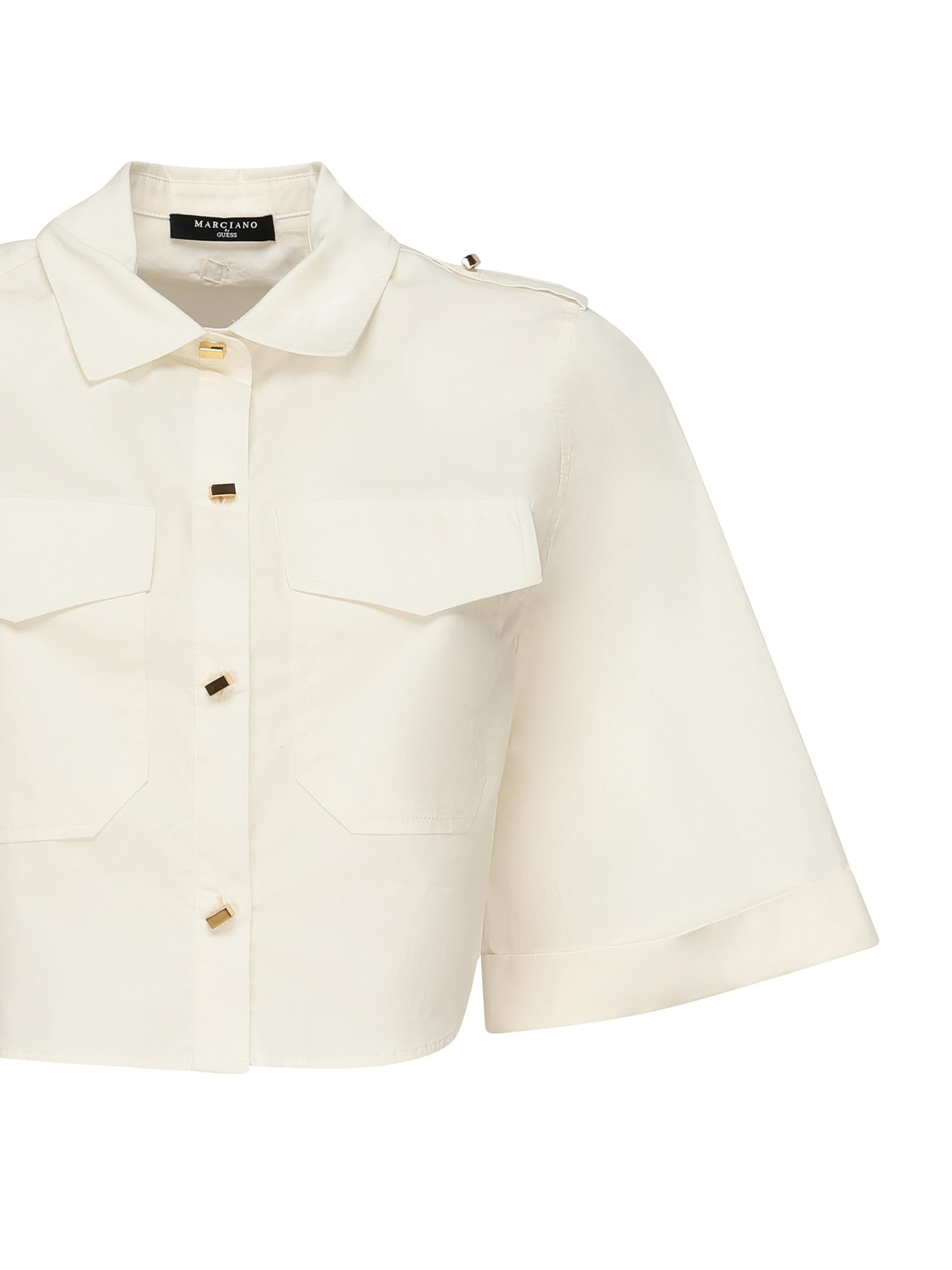 Camicia cropped con tasche 5GGH27 7315AG053 MARCIANO BY GUESS 